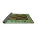 Sideview of Oriental Turquoise Traditional Rug, urb1218turq