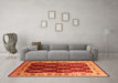 Machine Washable Oriental Orange Traditional Area Rugs in a Living Room, wshurb1218org