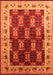 Machine Washable Oriental Orange Traditional Area Rugs, wshurb1218org