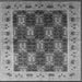 Square Machine Washable Oriental Gray Traditional Rug, wshurb1218gry