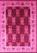 Machine Washable Oriental Pink Traditional Rug, wshurb1218pnk