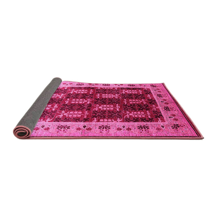 Sideview of Oriental Pink Traditional Rug, urb1218pnk