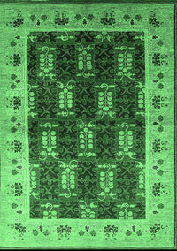 Oriental Emerald Green Traditional Rug, urb1218emgrn