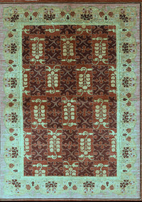 Oriental Light Blue Traditional Rug, urb1218lblu