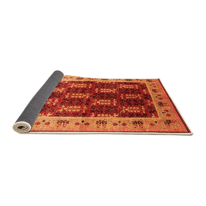 Sideview of Oriental Orange Traditional Rug, urb1218org