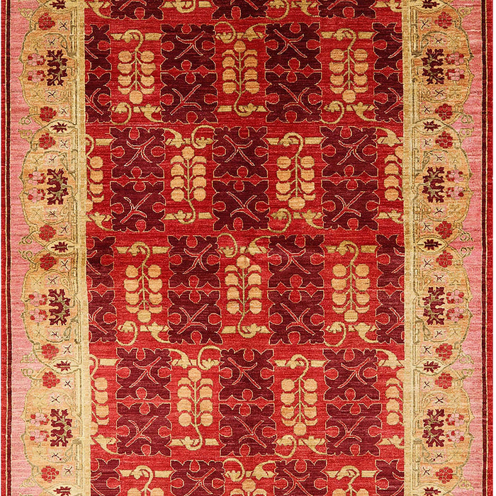 Mid-Century Modern Orange Oriental Rug, urb1218