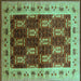 Square Oriental Turquoise Traditional Rug, urb1218turq