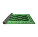 Sideview of Oriental Emerald Green Traditional Rug, urb1218emgrn