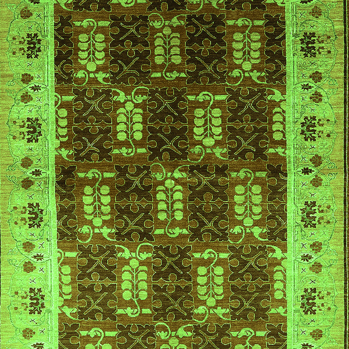 Oriental Green Traditional Rug, urb1218grn