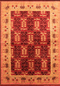 Oriental Orange Traditional Rug, urb1218org