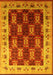 Machine Washable Oriental Yellow Traditional Rug, wshurb1218yw