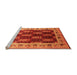 Sideview of Machine Washable Oriental Orange Traditional Area Rugs, wshurb1218org