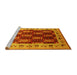 Sideview of Machine Washable Oriental Yellow Traditional Rug, wshurb1218yw