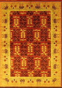 Oriental Yellow Traditional Rug, urb1218yw