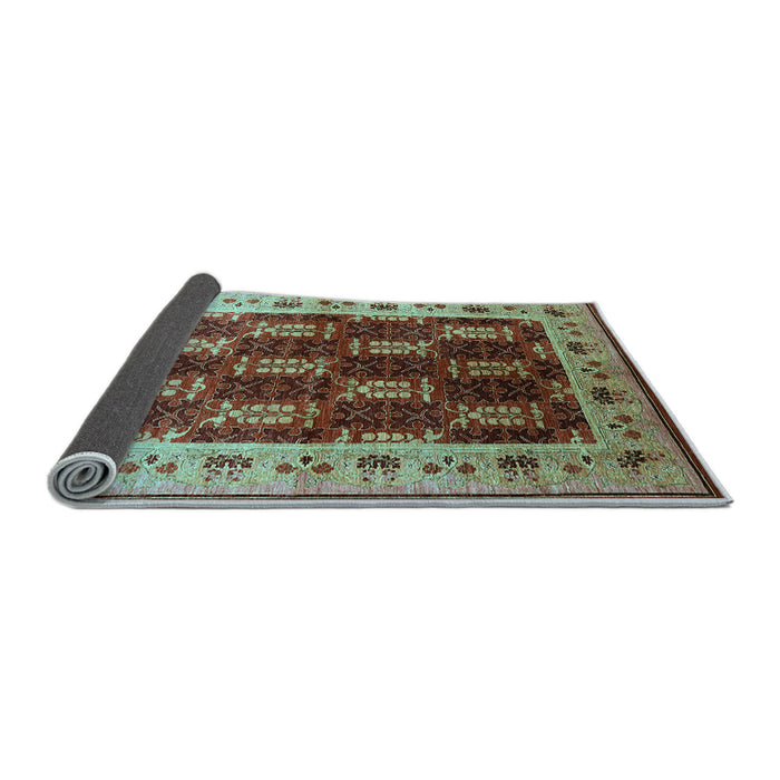 Sideview of Oriental Light Blue Traditional Rug, urb1218lblu