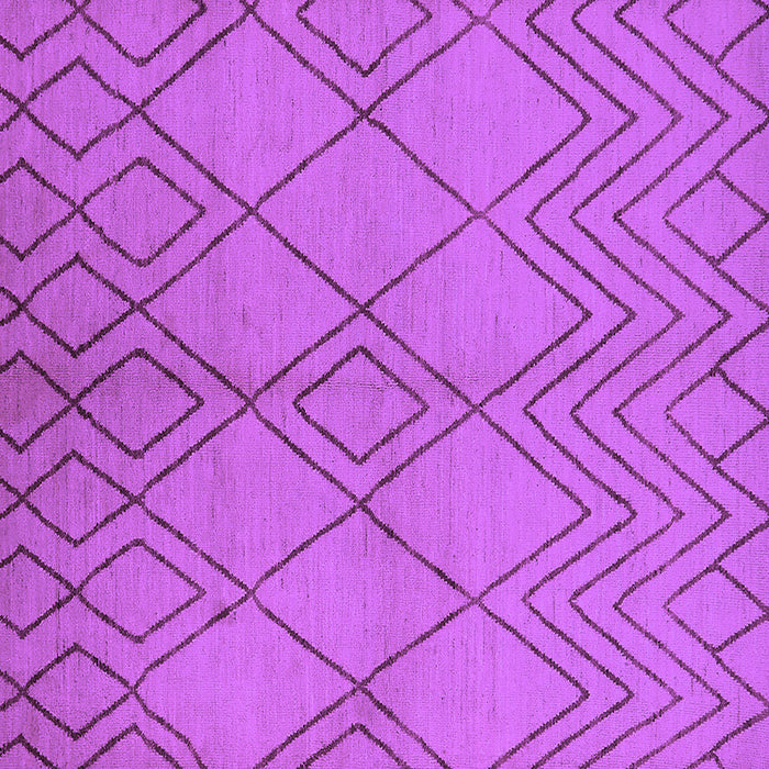 Square Machine Washable Solid Purple Modern Area Rugs, wshurb1219pur