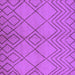 Square Machine Washable Solid Purple Modern Area Rugs, wshurb1219pur