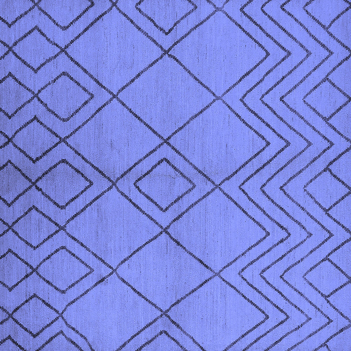 Square Solid Blue Modern Rug, urb1219blu