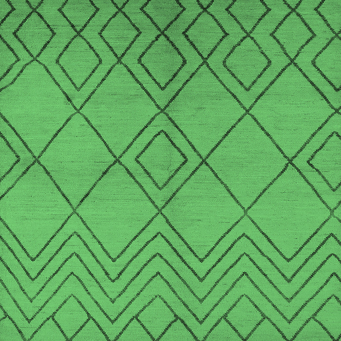 Square Machine Washable Solid Emerald Green Modern Area Rugs, wshurb1219emgrn