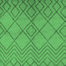Square Machine Washable Solid Emerald Green Modern Area Rugs, wshurb1219emgrn