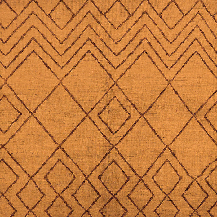 Square Solid Orange Modern Rug, urb1219org