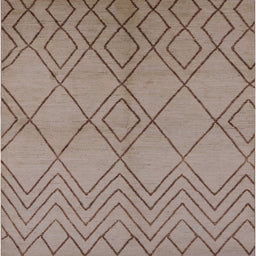 Square Machine Washable Industrial Modern Dark Almond Brown Rug, wshurb1219