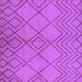 Square Solid Purple Modern Rug, urb1219pur