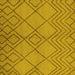 Square Machine Washable Solid Yellow Modern Rug, wshurb1219yw