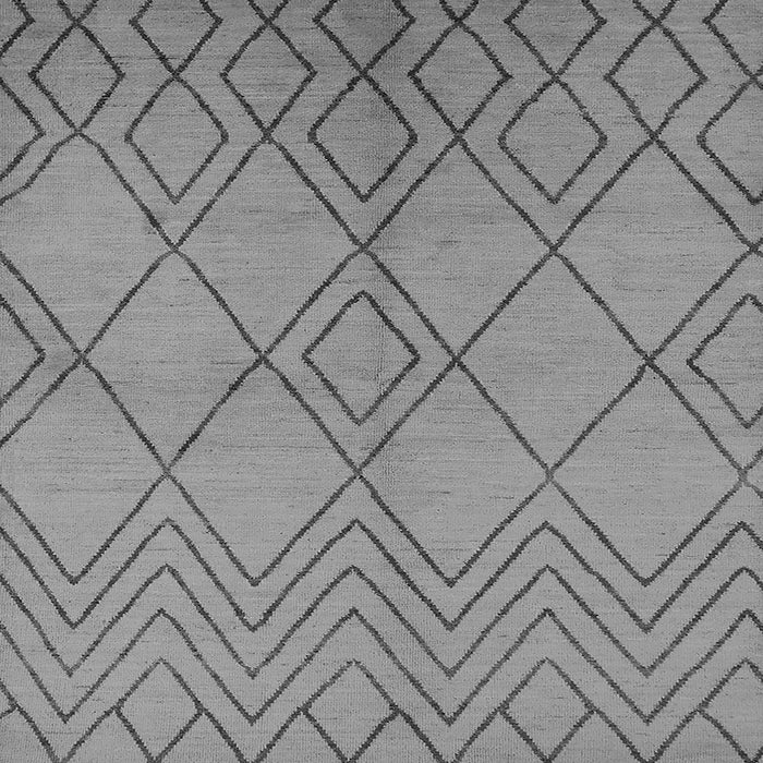 Square Solid Gray Modern Rug, urb1219gry