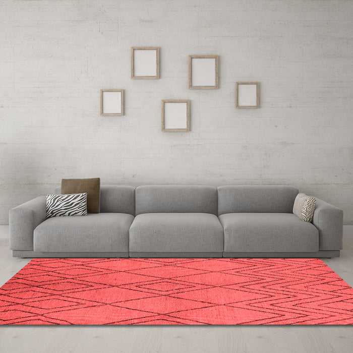 Modern Red Washable Rugs