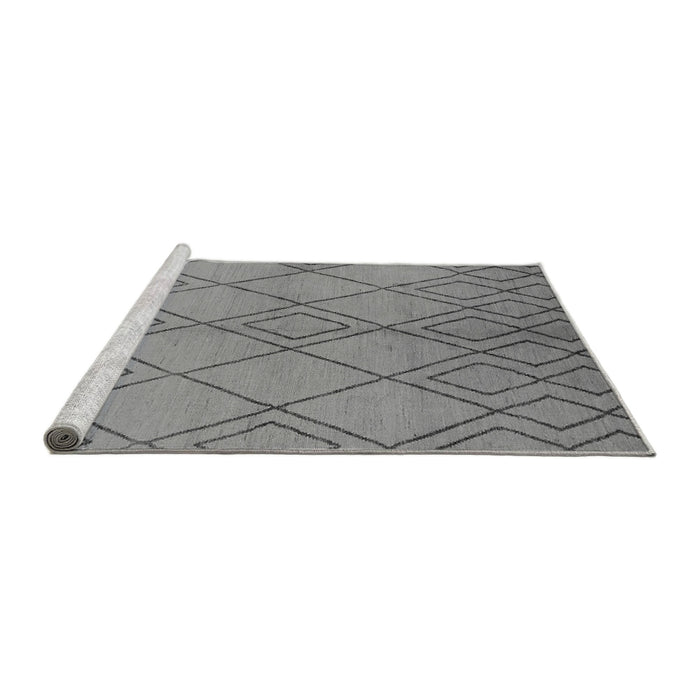 Sideview of Machine Washable Solid Gray Modern Rug, wshurb1219gry