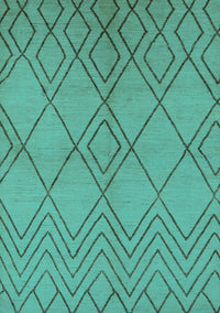 Solid Turquoise Modern Rug, urb1219turq