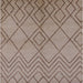 Square Mid-Century Modern Dark Almond Brown Solid Rug, urb1219