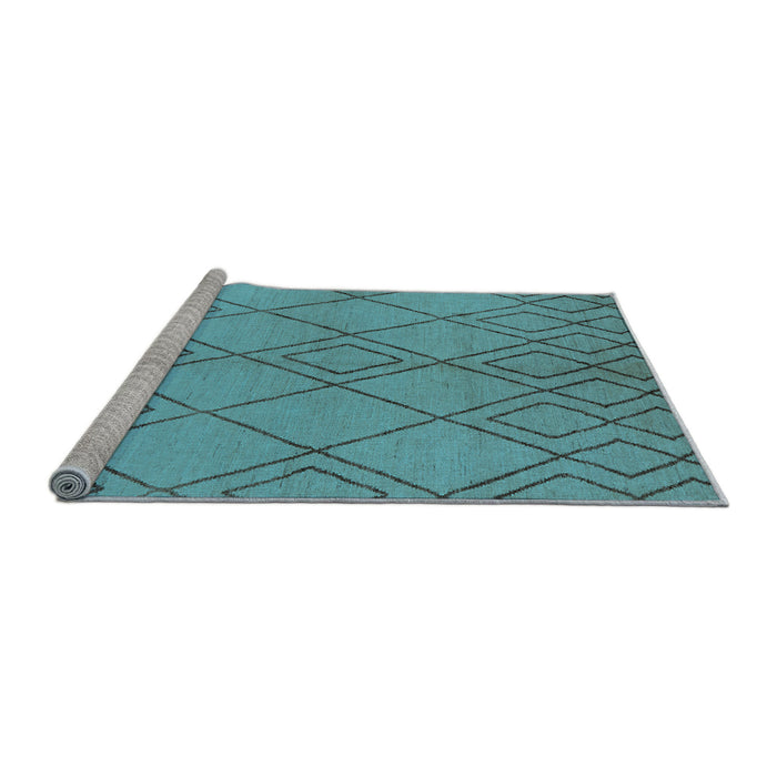 Sideview of Machine Washable Solid Light Blue Modern Rug, wshurb1219lblu