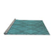 Sideview of Machine Washable Solid Light Blue Modern Rug, wshurb1219lblu