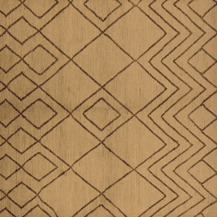Square Solid Brown Modern Rug, urb1219brn