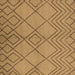 Square Solid Brown Modern Rug, urb1219brn