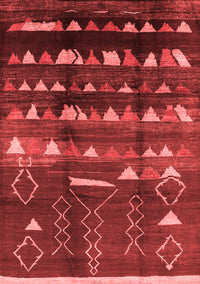 Solid Red Modern Rug, urb1220red