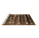 Sideview of Machine Washable Solid Brown Modern Rug, wshurb1220brn