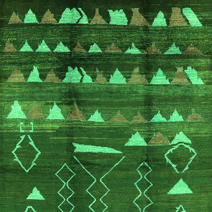 Solid Green Modern Rug, urb1220grn