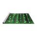 Sideview of Machine Washable Solid Emerald Green Modern Area Rugs, wshurb1220emgrn