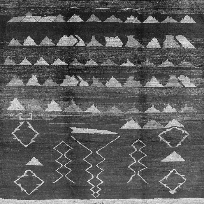 Square Solid Gray Modern Rug, urb1220gry