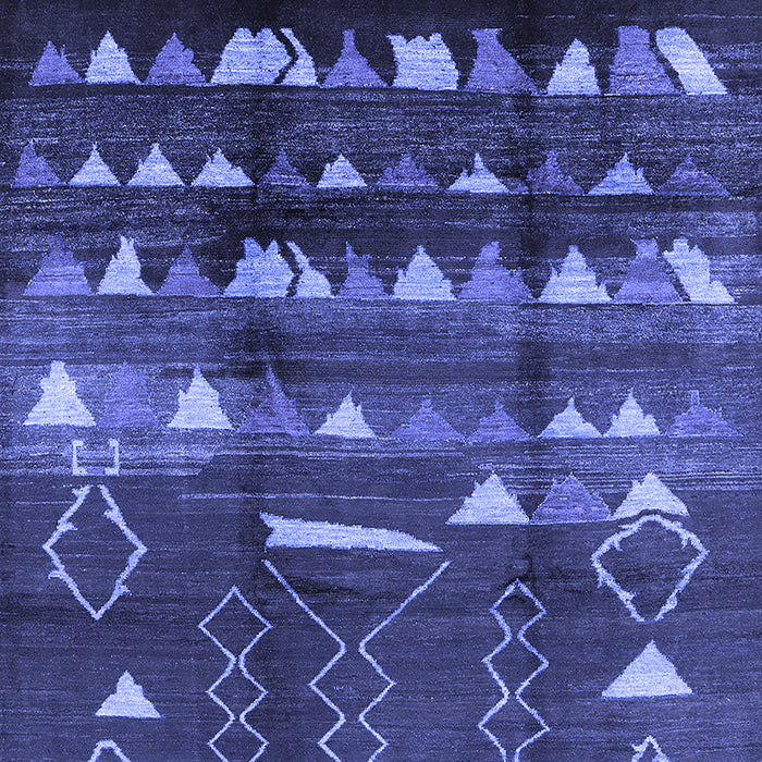 Machine Washable Solid Blue Modern Rug, wshurb1220blu