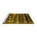 Sideview of Machine Washable Solid Yellow Modern Rug, wshurb1220yw