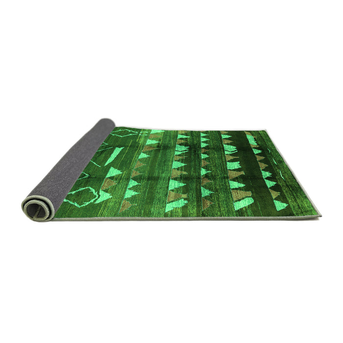 Sideview of Solid Green Modern Rug, urb1220grn
