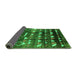 Sideview of Solid Green Modern Rug, urb1220grn