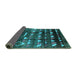 Sideview of Solid Turquoise Modern Rug, urb1220turq