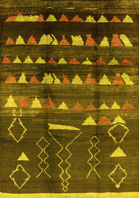 Solid Yellow Modern Rug, urb1220yw