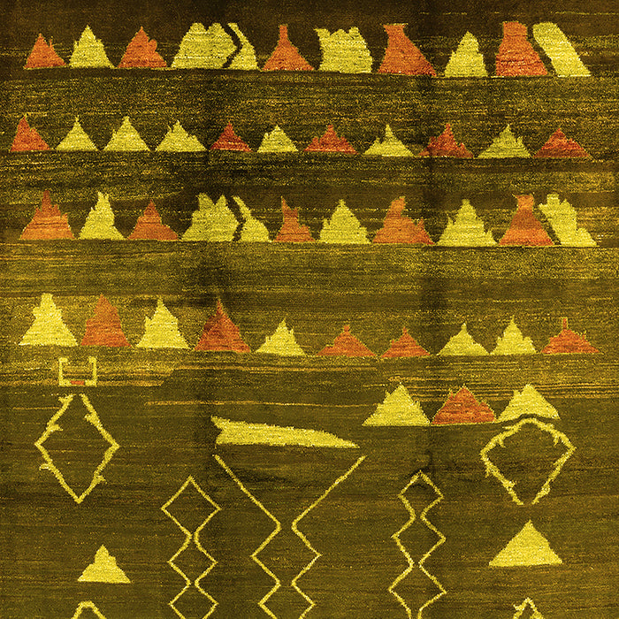 Solid Yellow Modern Rug, urb1220yw