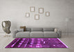 Machine Washable Solid Pink Modern Rug in a Living Room, wshurb1220pnk